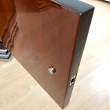 Art Deco Bedside Cabinets in Black Lacquer & Chrome, France, 1930, Set of 2