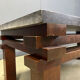 Vintage wooden and stone top coffee table, 1970s