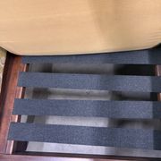 Vintage wooden sofa / armchair with yellow accent