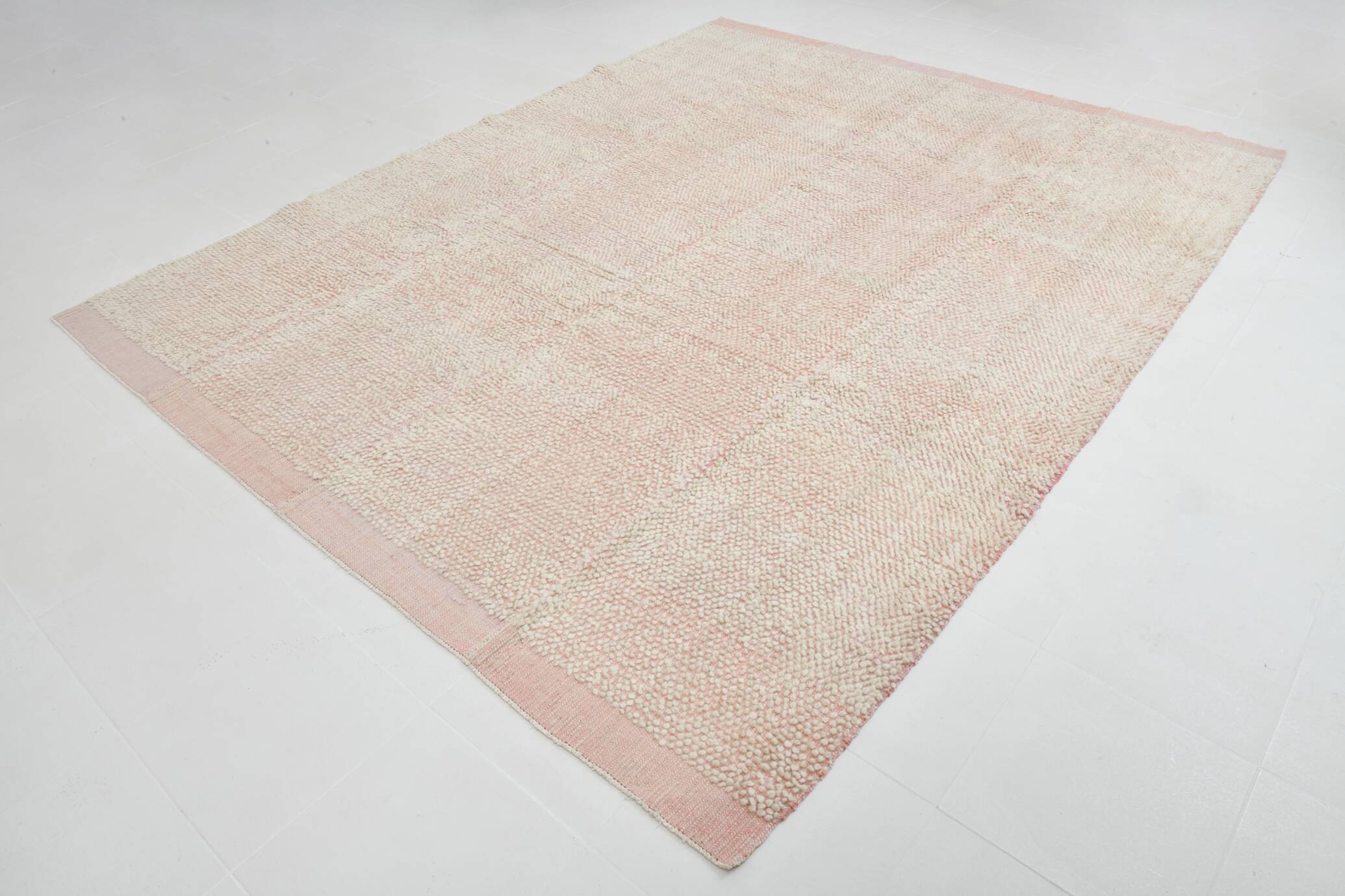 9x11 Pale Pink Large Kilim Rug, 265x329Cm
