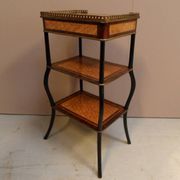 Table d'appoint antique Napoléon 3 avec marqueterie