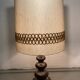 Pair fat lava ceramic curvy organic table lamps, Germany, 1960s