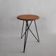 Vintage stool in wood and twisted metal of the years 60