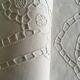 Sheet and pillowcases embroidered linen Richelieu old Castle