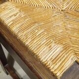 Straw chair with straw back