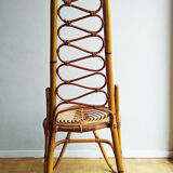 Chair rattan french work of the 1960