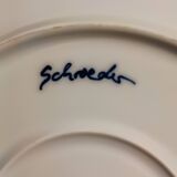 Art contemporain grand plat céramique signé Barbara Schroeder