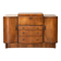 Art Deco walnut bar cabinet with a mirrored interior.