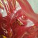 Vintage sculpture of mare and foal signed Jean – red ceramic and gilding.