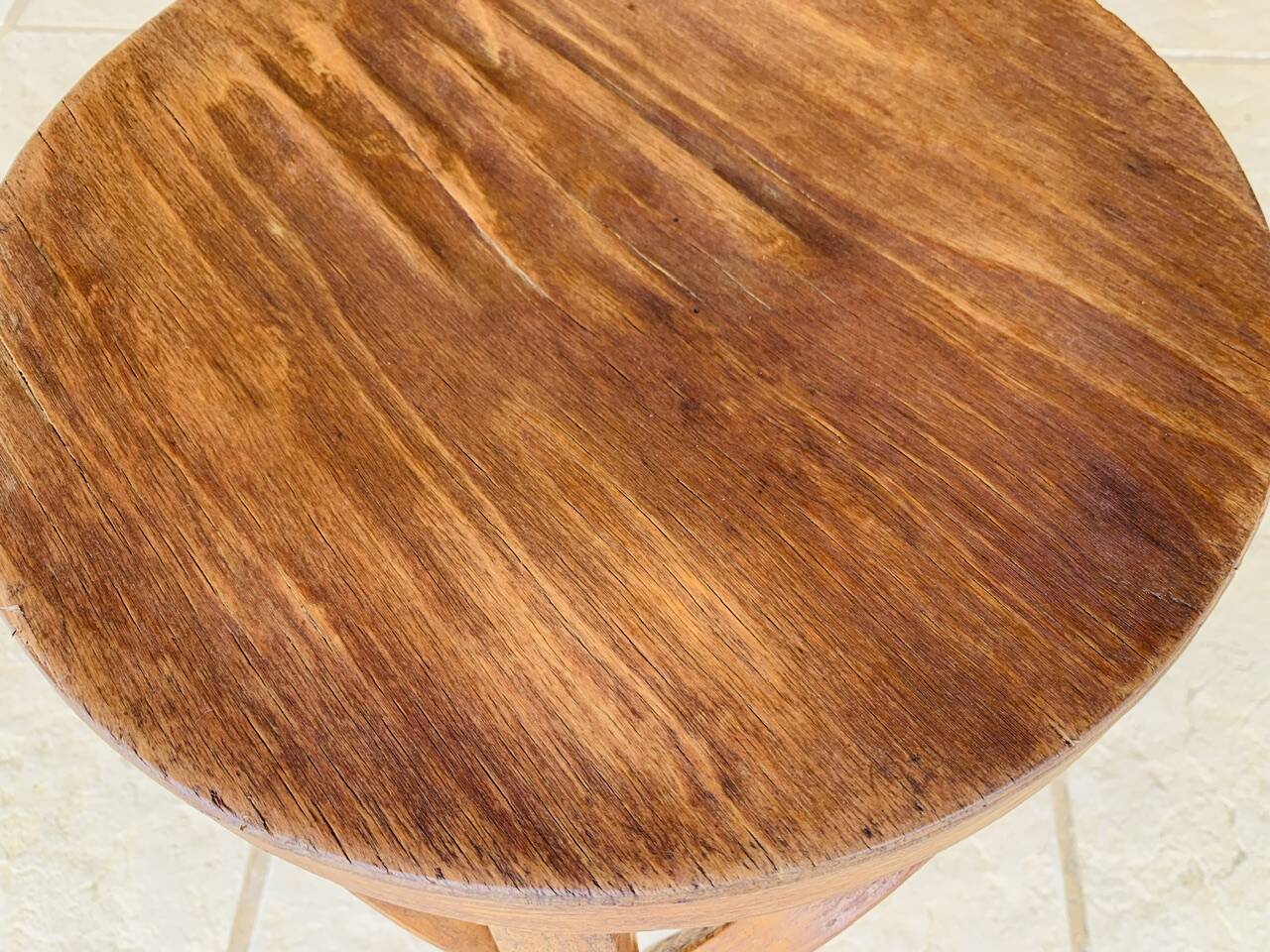 Curved Wood Stool Vintage, Baumann, Circa 1950s/1960s