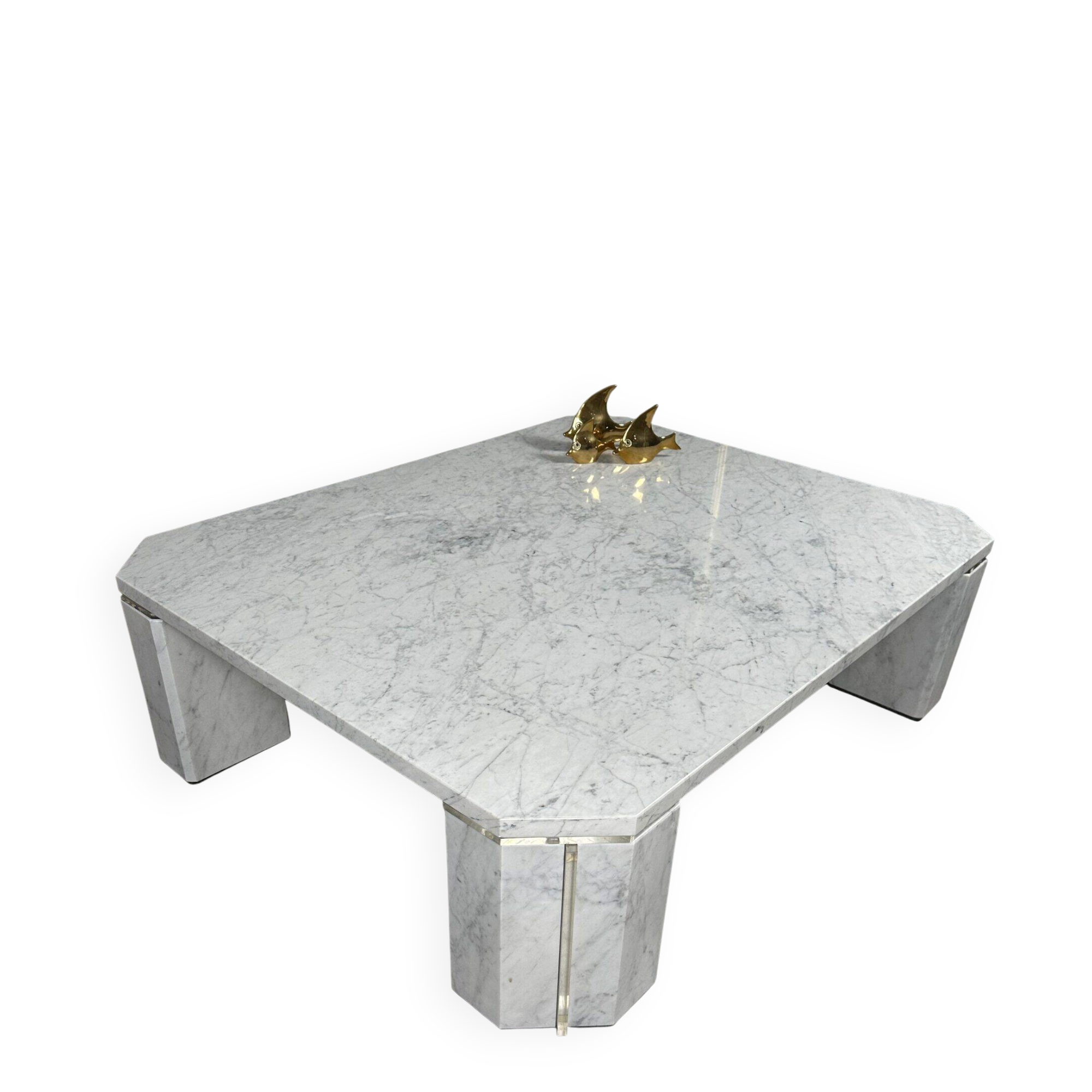 Table basse vintage – marbre de Carrare