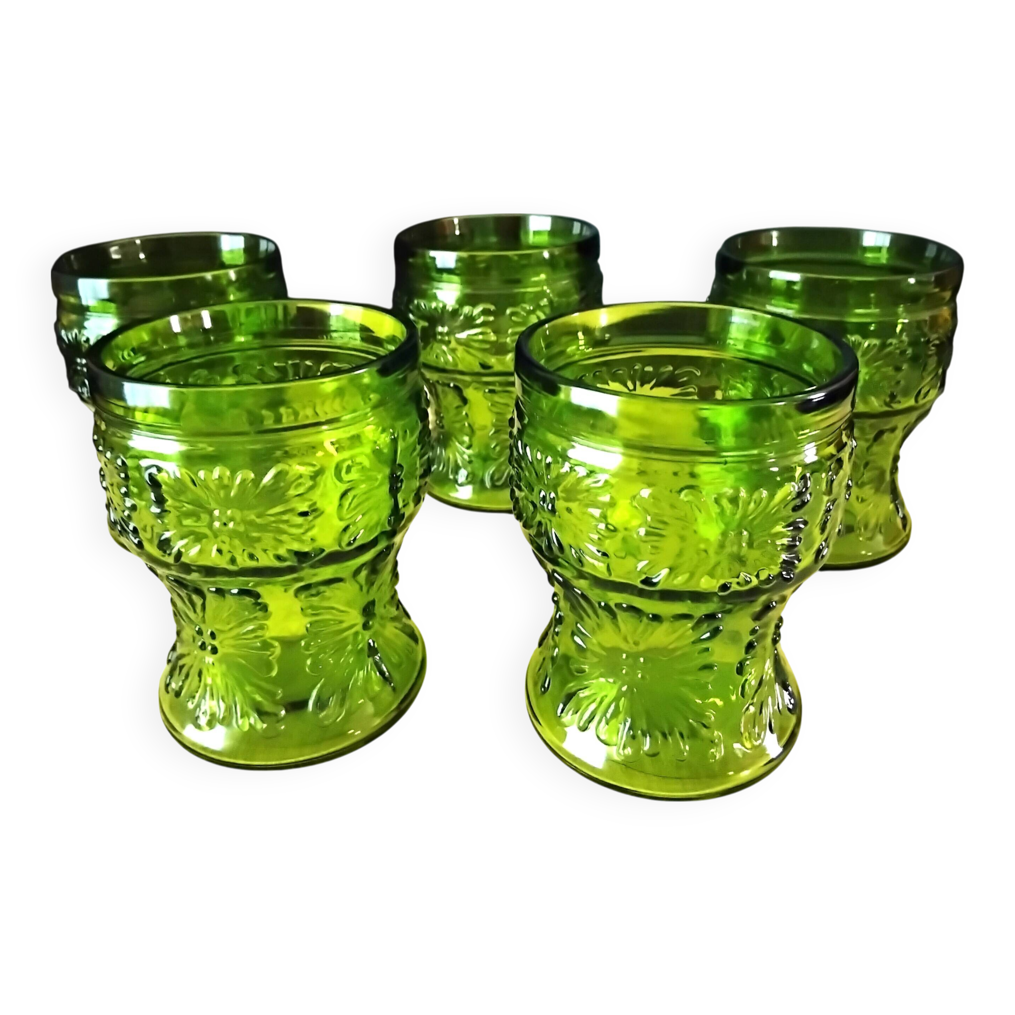 5 Vintage Goblet Glasses Made in Italy