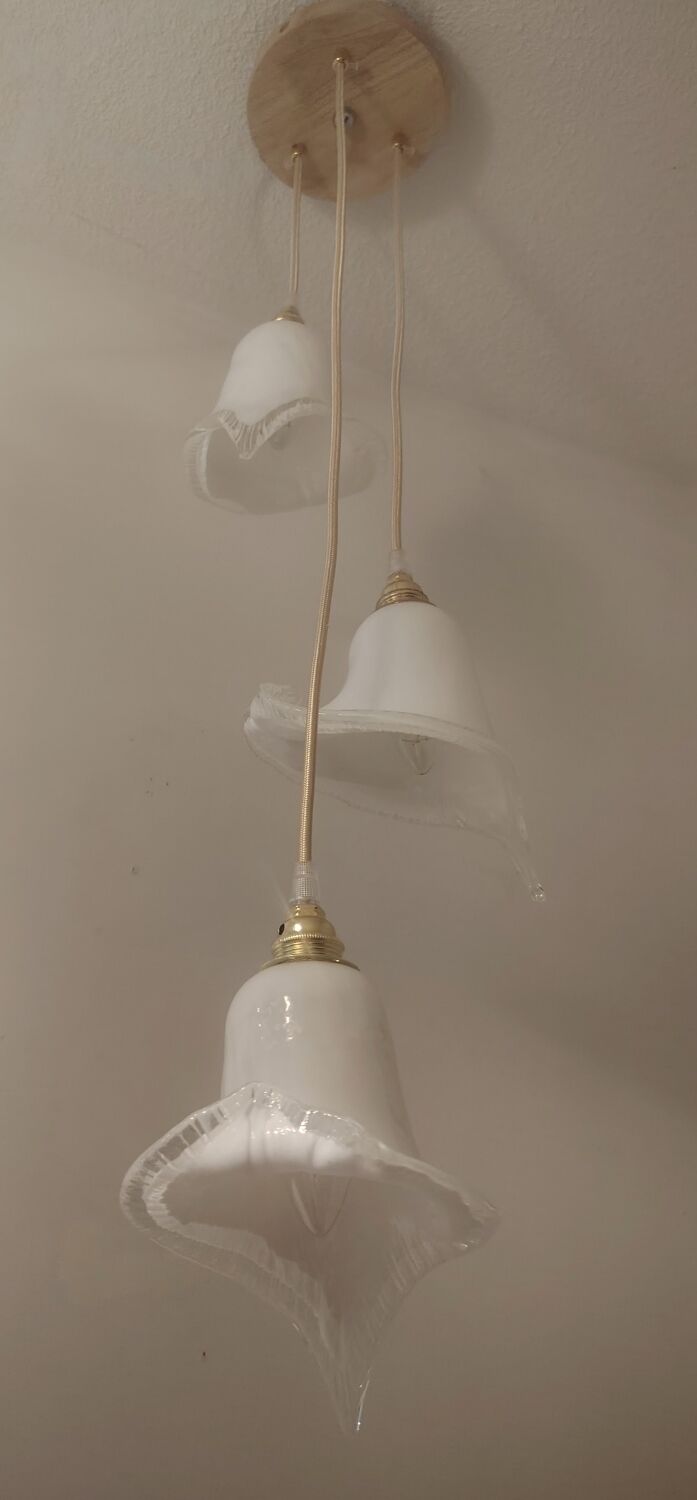 Murano calla lily cascade chandelier