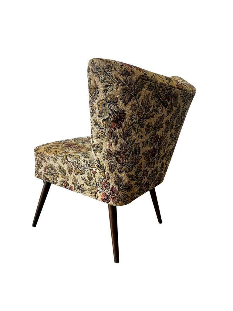 Vintage floral cocktail chair / armchair / single seater armchair