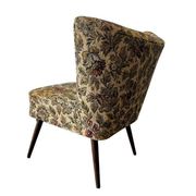 Vintage floral cocktail chair / armchair / single seater armchair