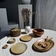 Large stoneware bowl Digoin Grès Pots France brown orange D21