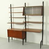 Teak modular wall system by Louis van Teeffelen for WéBé, 1950s