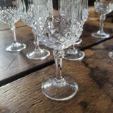 Set of 9 vintage liqueur glasses – baroque chic style – 1970s