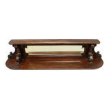 Display shelf with beveled mirror