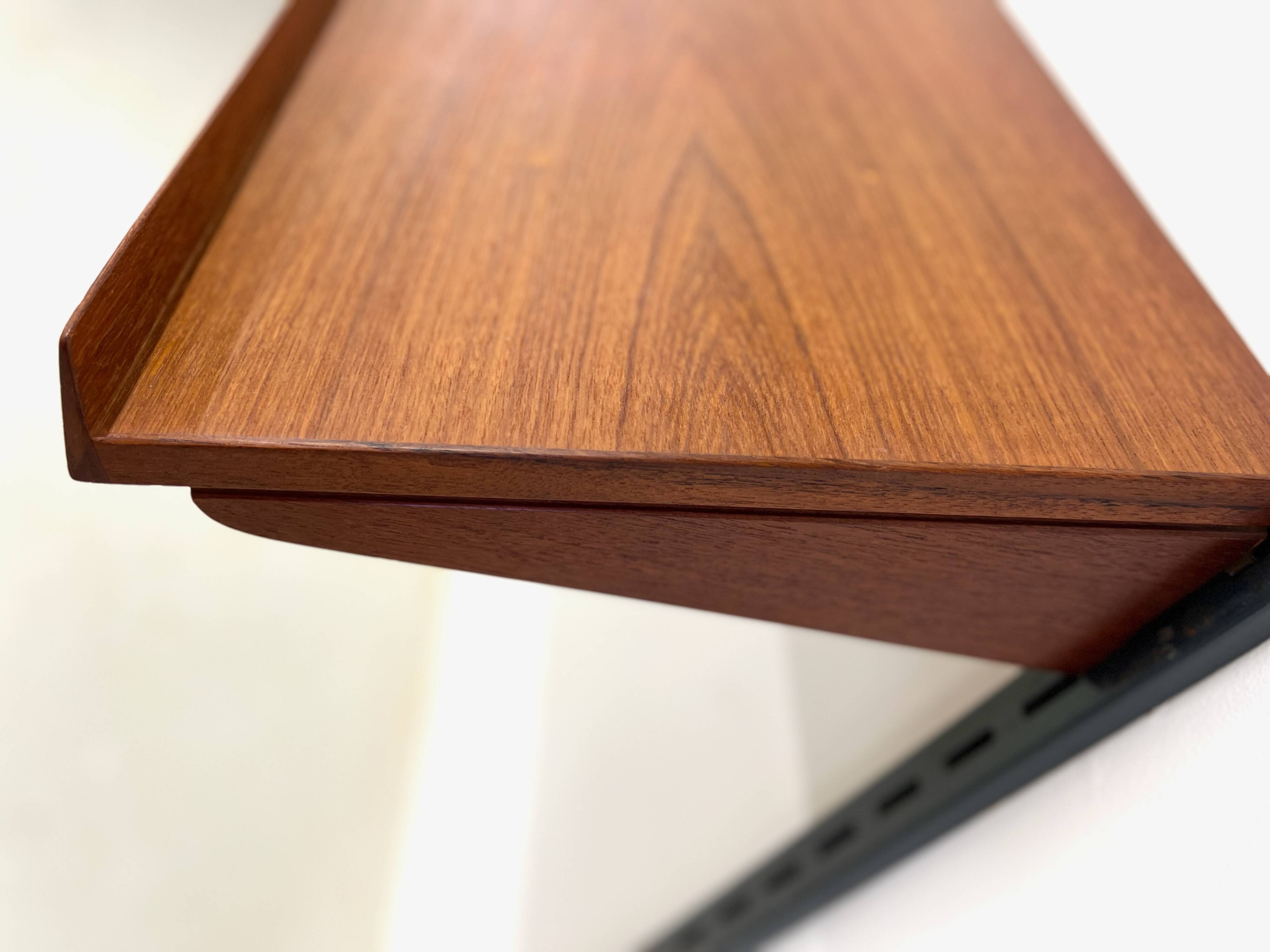 Teak Vintage Magazine Shelf By Kai Kristiansen For FM Modular Wall System.