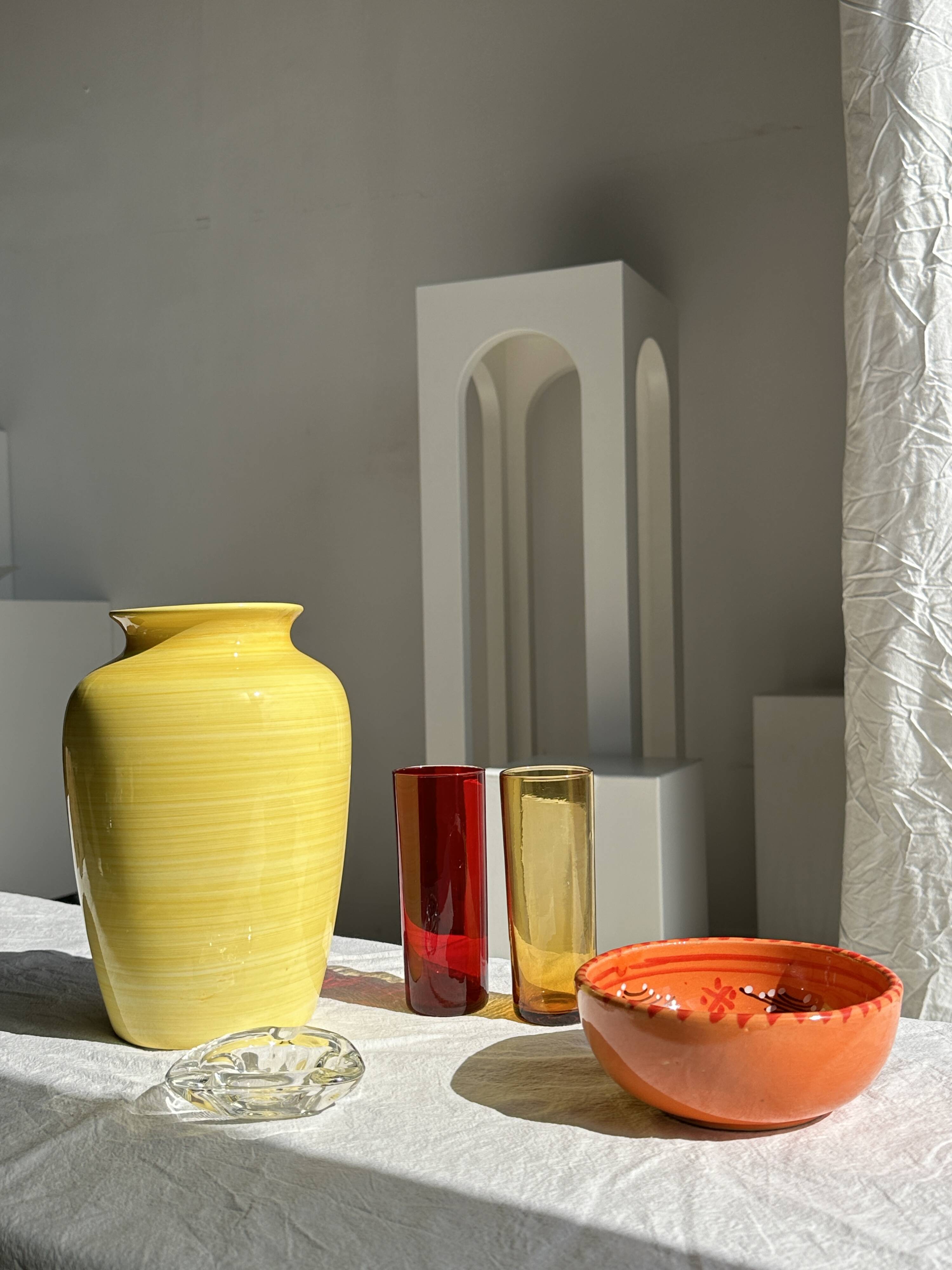 Small triangular glass ashtray France Reims