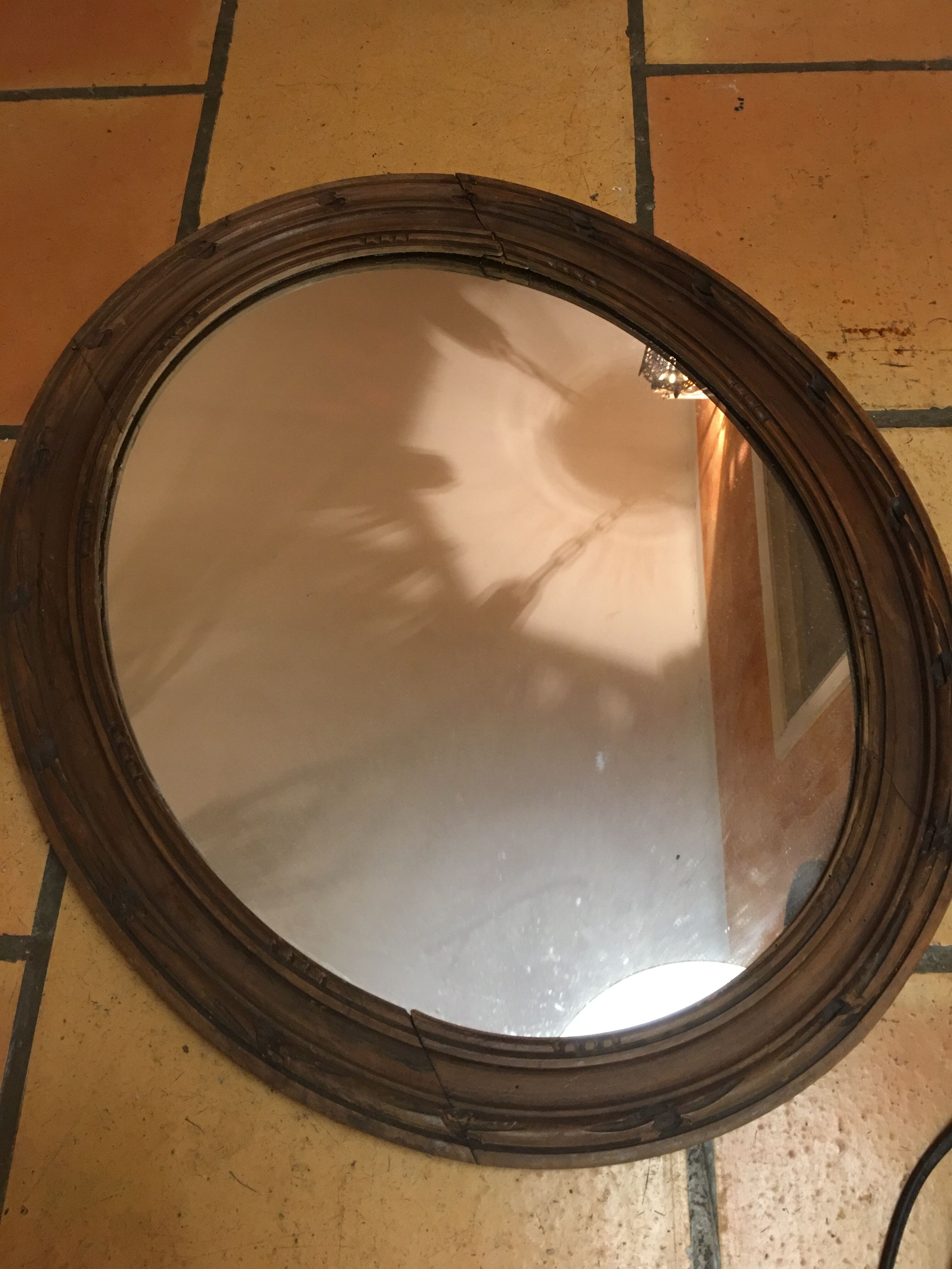 Wooden mirror