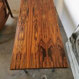 Coffee table from the 70s, chrome and rosewood
