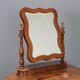 Antique walnut dressing table with mirror and drawer, Italy, 19th century.
