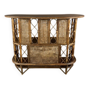 bar en rotin et osier,