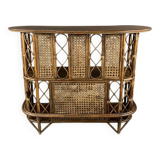 20th Century Rattan and Wicker Bar