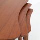 Set of 3 asymmetrical teak nesting tables / side tables / Mid Century Danish Modern Design / 1950s / 1960s