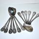 Set of 12 ercuis soup spoons in silver metal - marly rocaille decoration 20.5cm