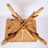 Coffee table, end table, children's table in rattan and banana leaf