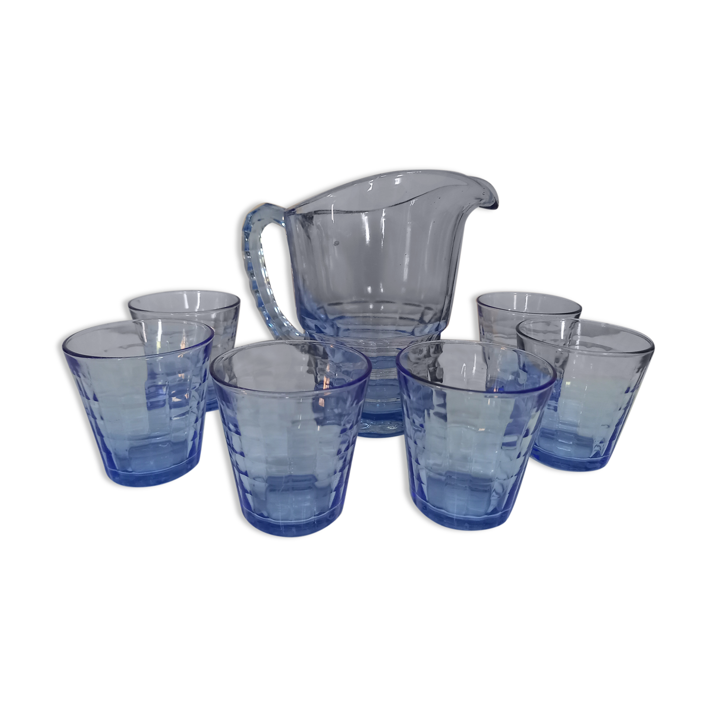 Set pitcher and its 6 glasses