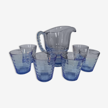 Set pitcher and its 6 glasses