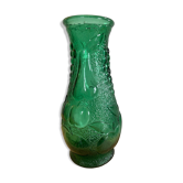 Vintage green glass vase year 1950 Bambicho Marseille fruit décor