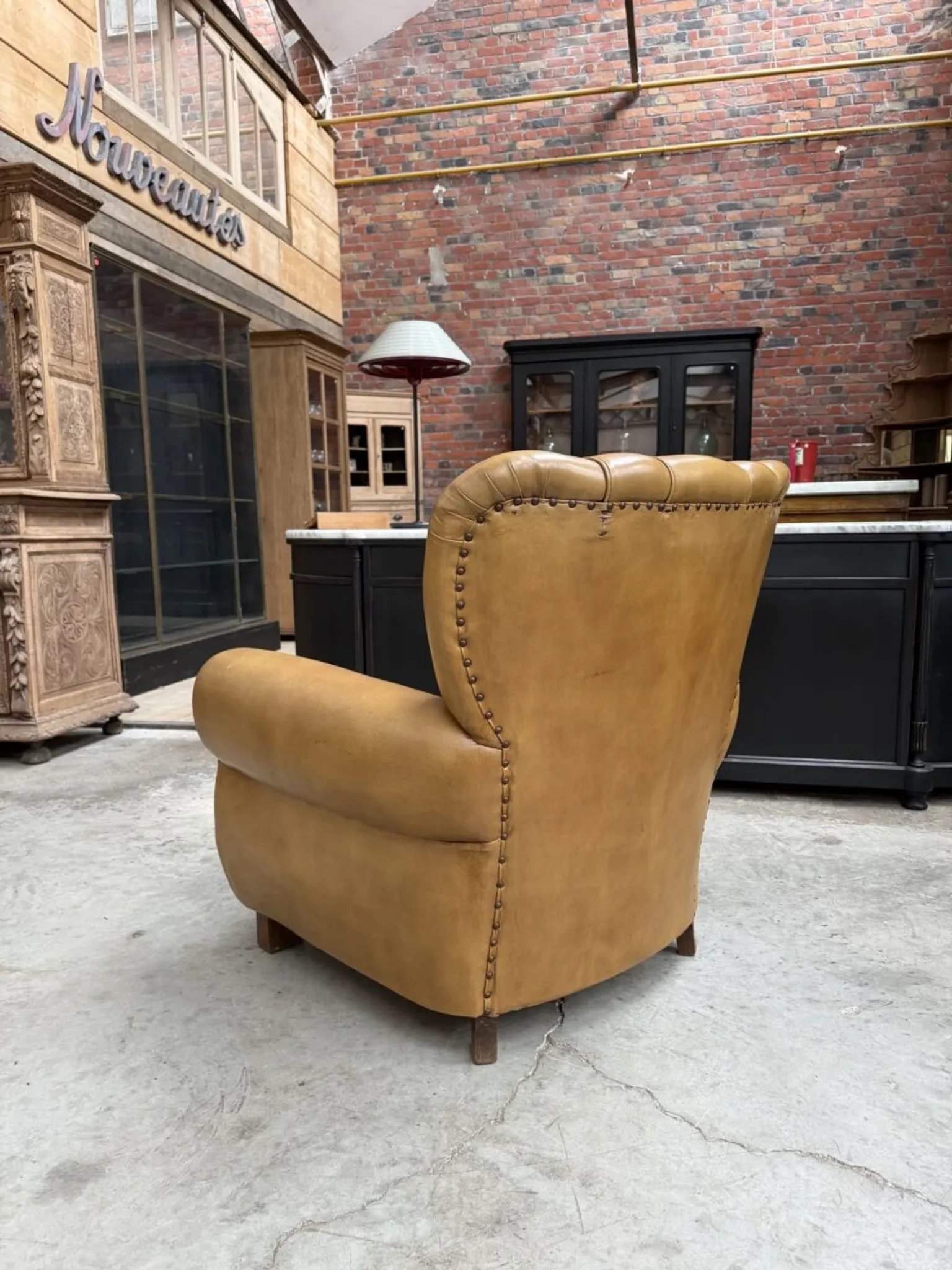 1950s leather armchair