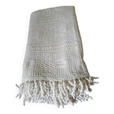 Bout de lit/ plaid ancien en crochet