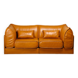 De Sede DS-19 model 'Pagoda' modular Sofa in Cognac Leather
