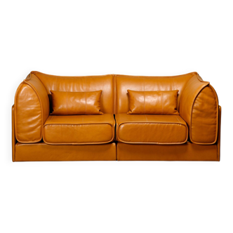 Canapé modulable De Sede DS-19 modèle 'Pagoda' en cuir cognac