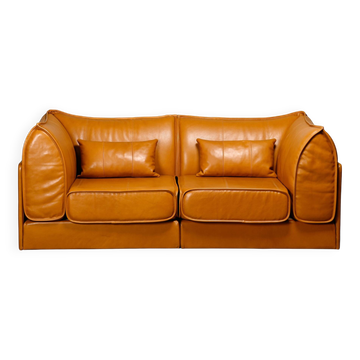 De Sede DS-19 model 'Pagoda' modular Sofa in Cognac Leather