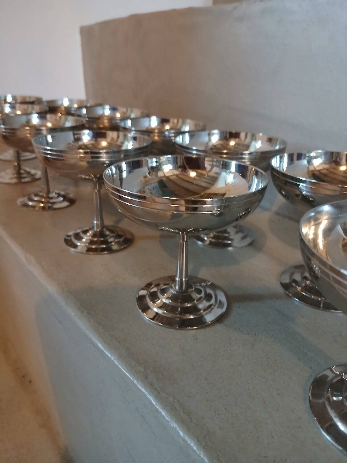 12 Letang and Remy stainless steel ice cream cups