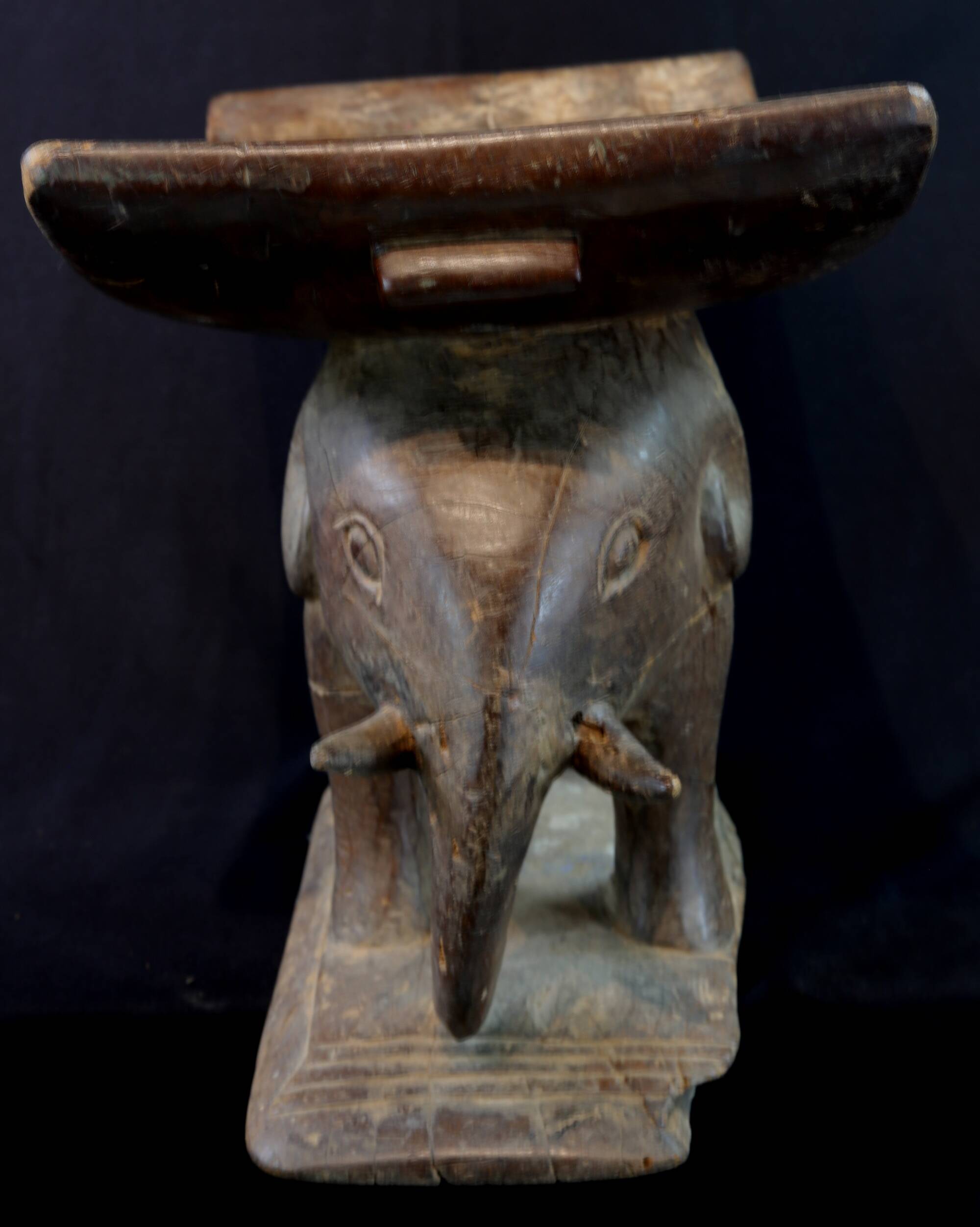 African Art - Old Akan Stool - Ivory Coast