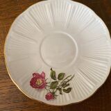 2 cups and saucers decorations pink and rosebud