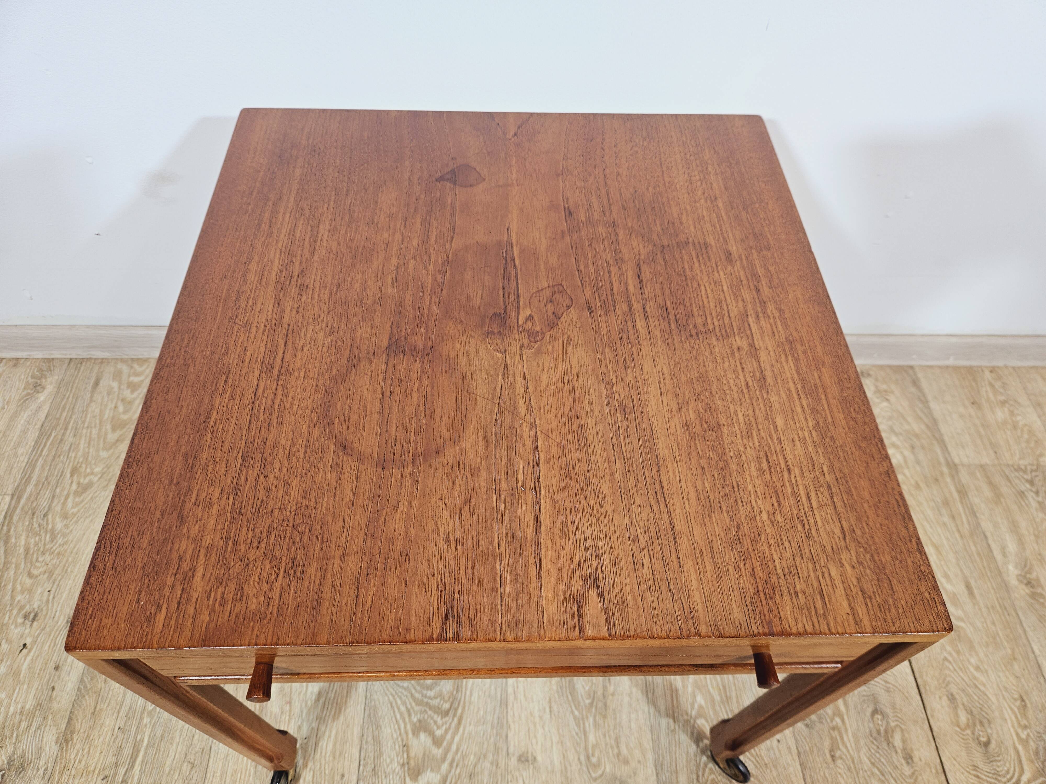 Sewing,Teak, Mid-Century Modern table, Denmark, 1950s/60s.