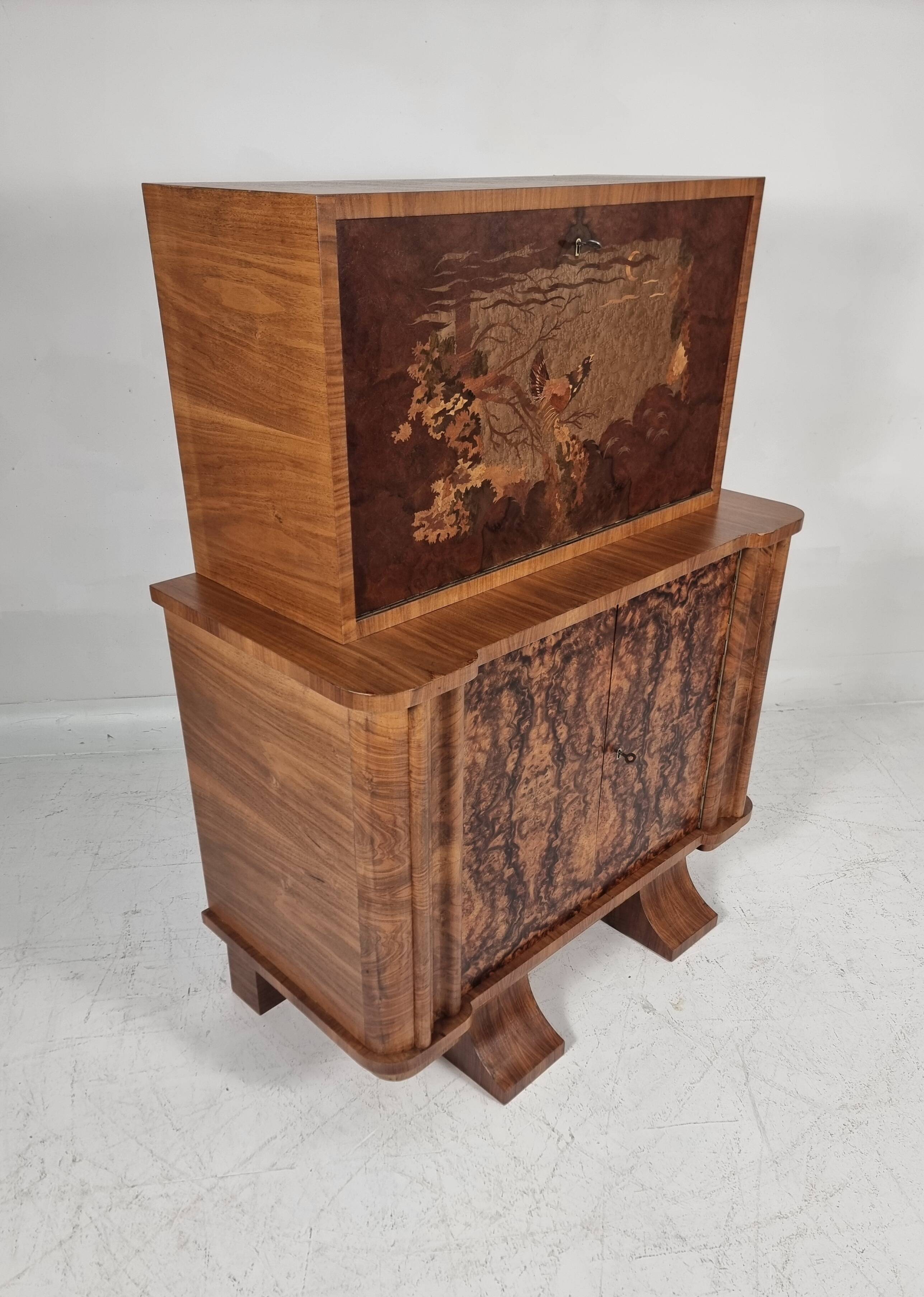 Art Deco Cabinet Bar, 1940s