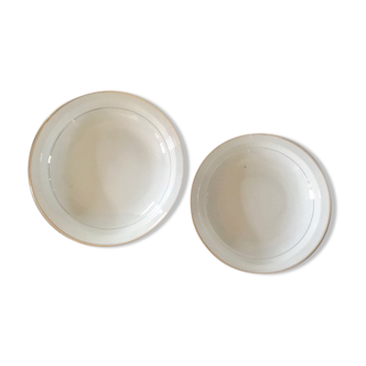 Duo de plats en porcelaine uml