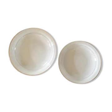 Duo de plats en porcelaine uml
