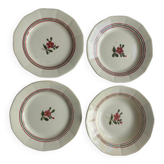 Set 4 plates Sarreguemines