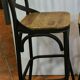 Set of 4 Industrial bar stool made of iron and wood